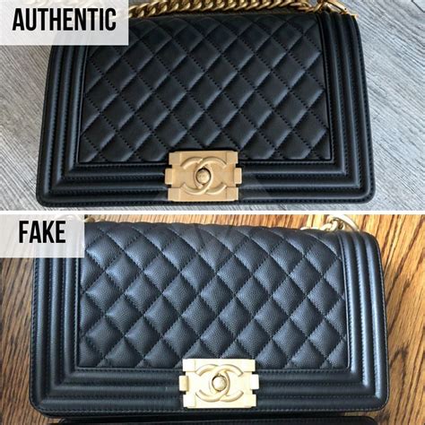 chanel le boy authentic vs fake|chanel bag scam.